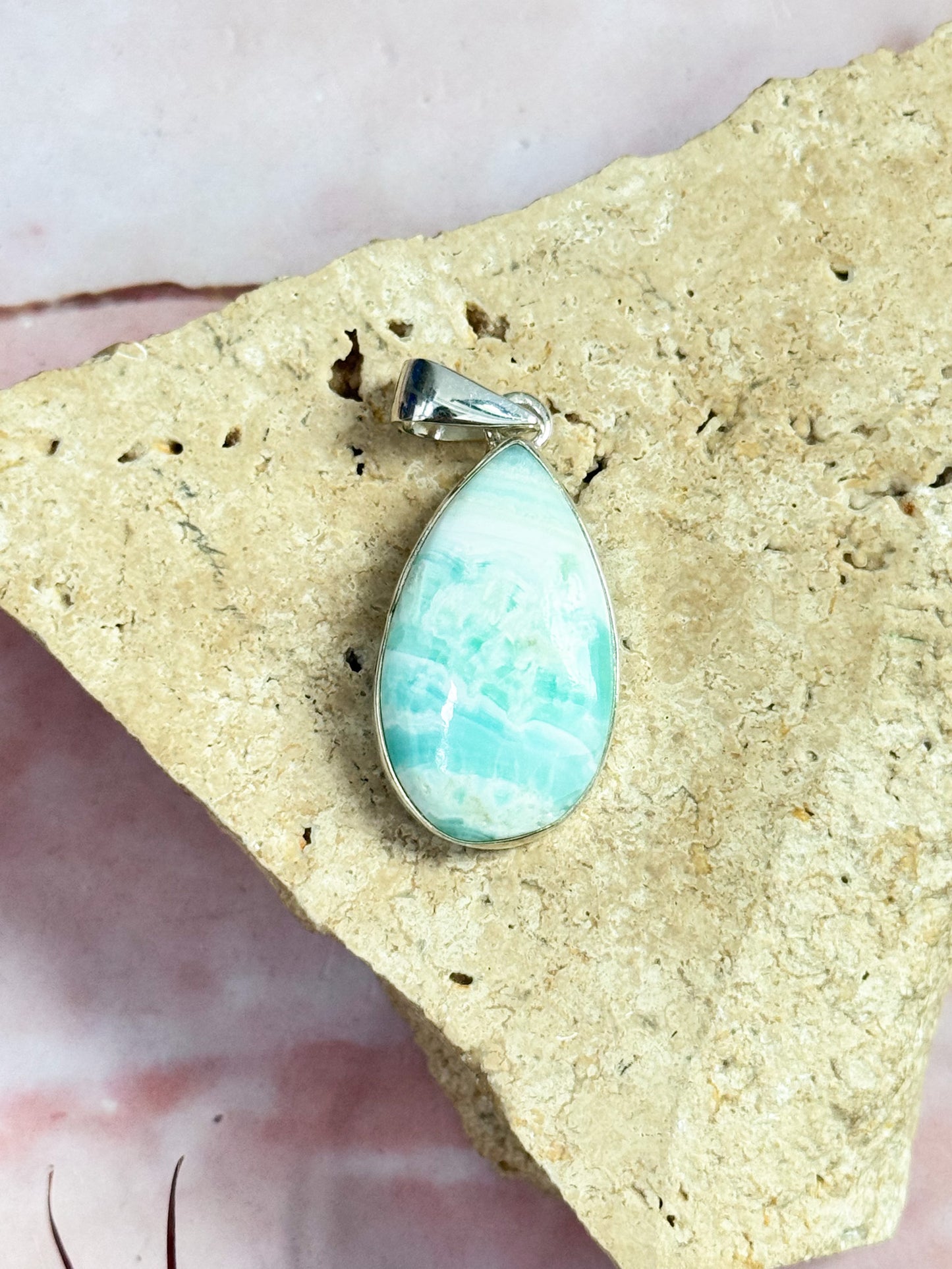 Blue Aragonite Pendants