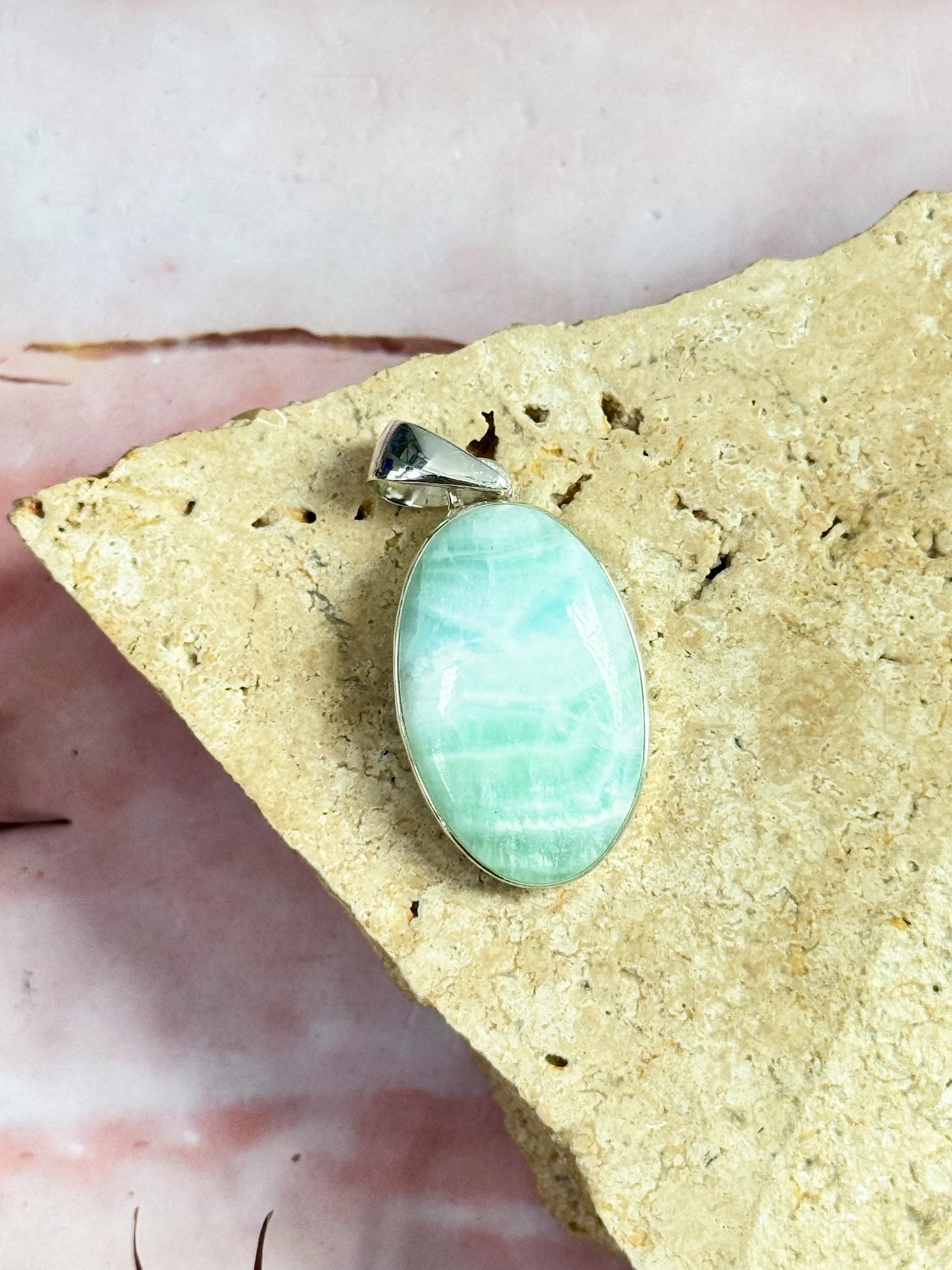 Blue Aragonite Pendants