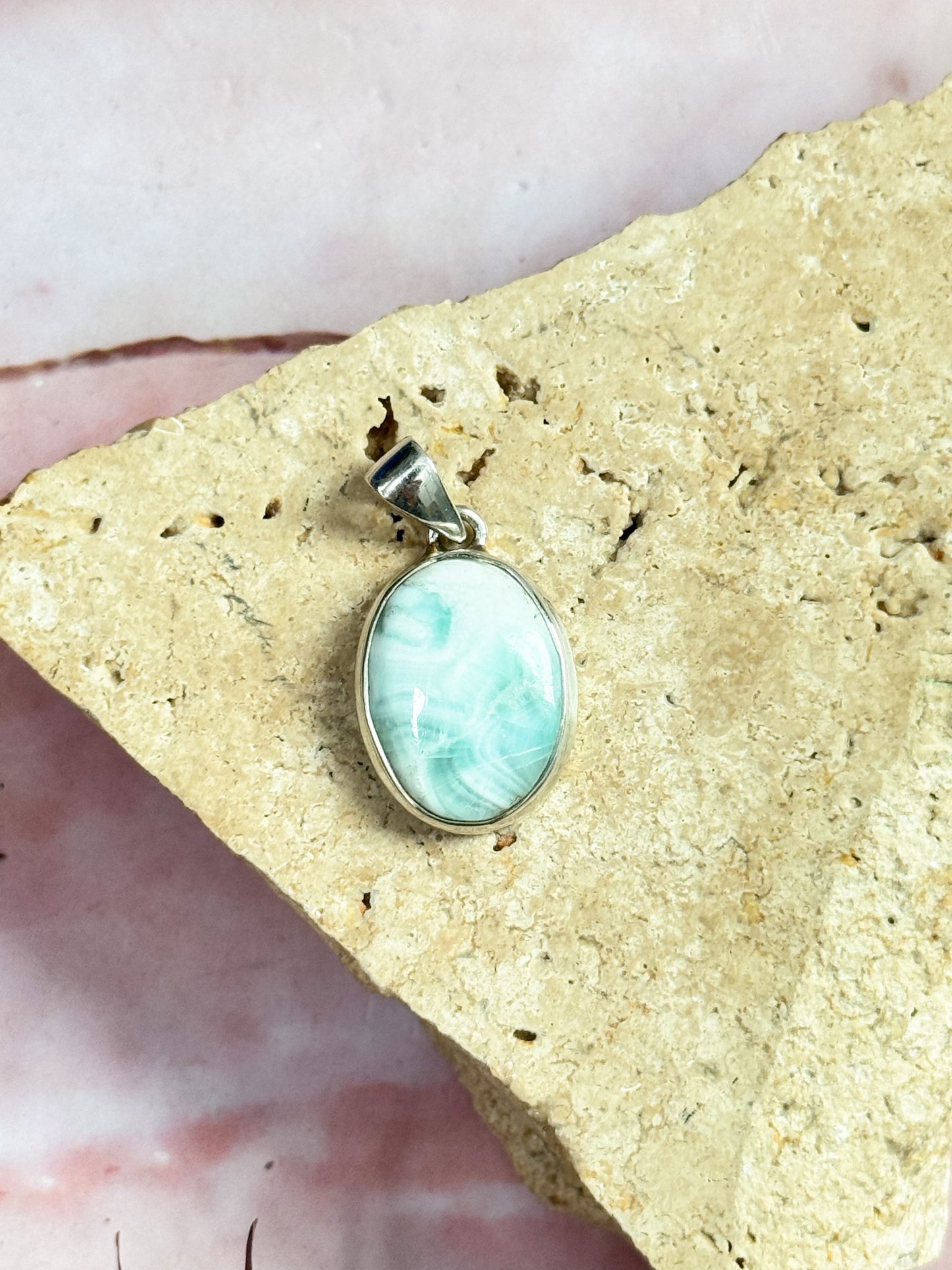 Blue Aragonite Pendants