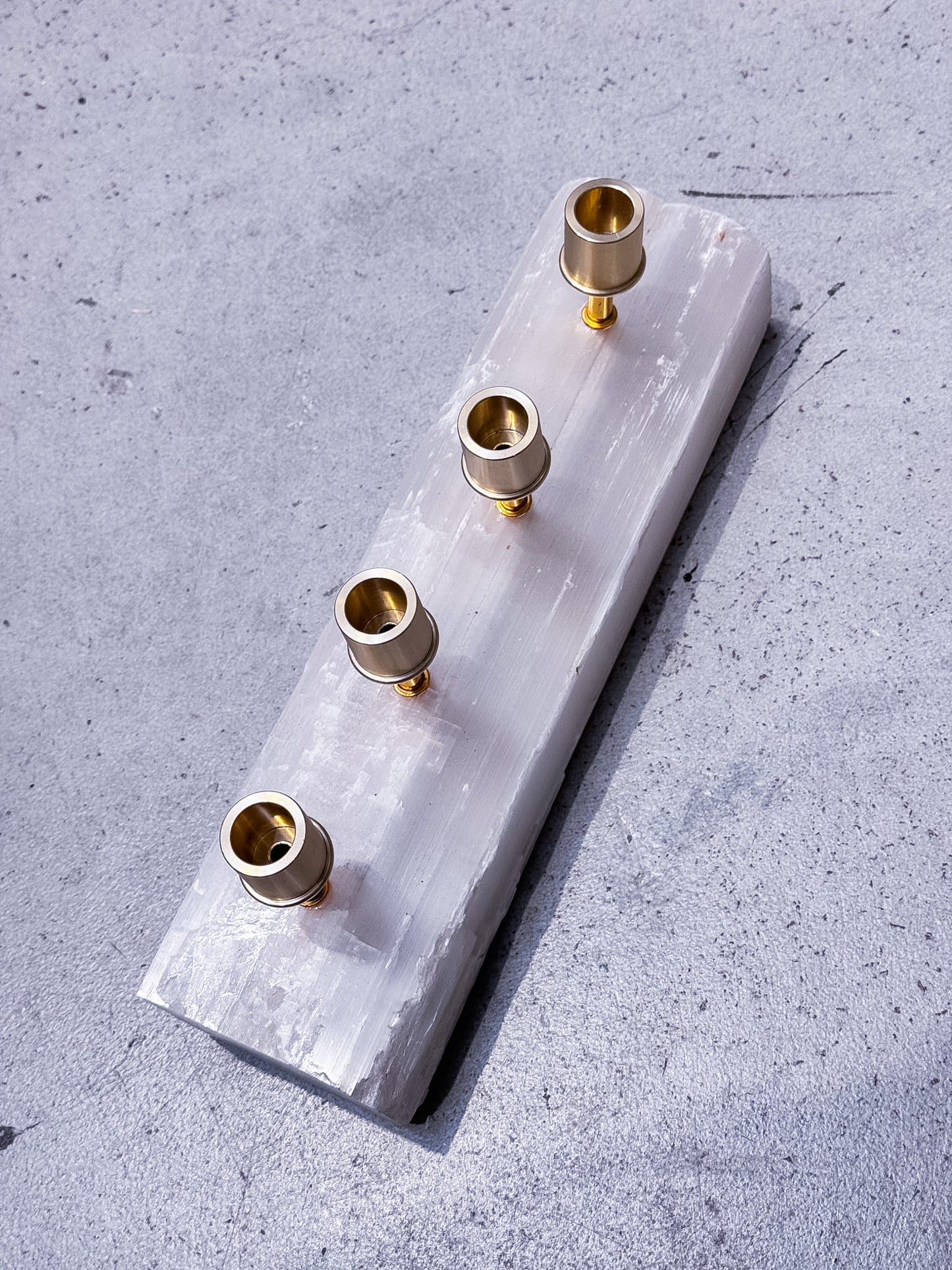 Selenite Candle Holder