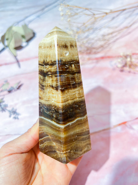 Chocolate Aragonite Tower