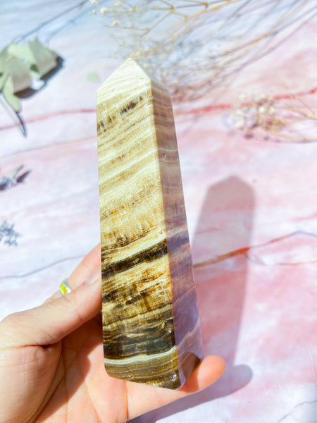 Chocolate Aragonite Tower