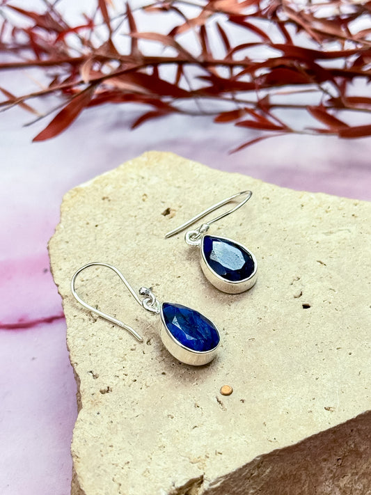 Treated Sapphire Earrings