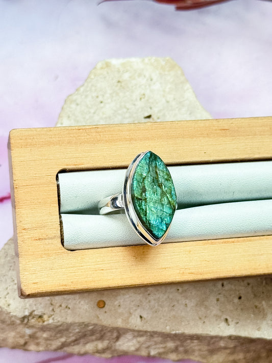Rough Labradorite Rings