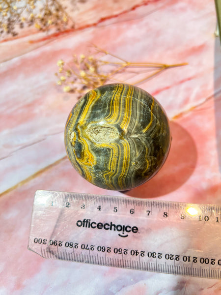 Black Banded Calcite Sphere