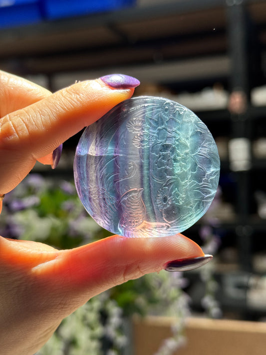 Fluorite Bird Carvings