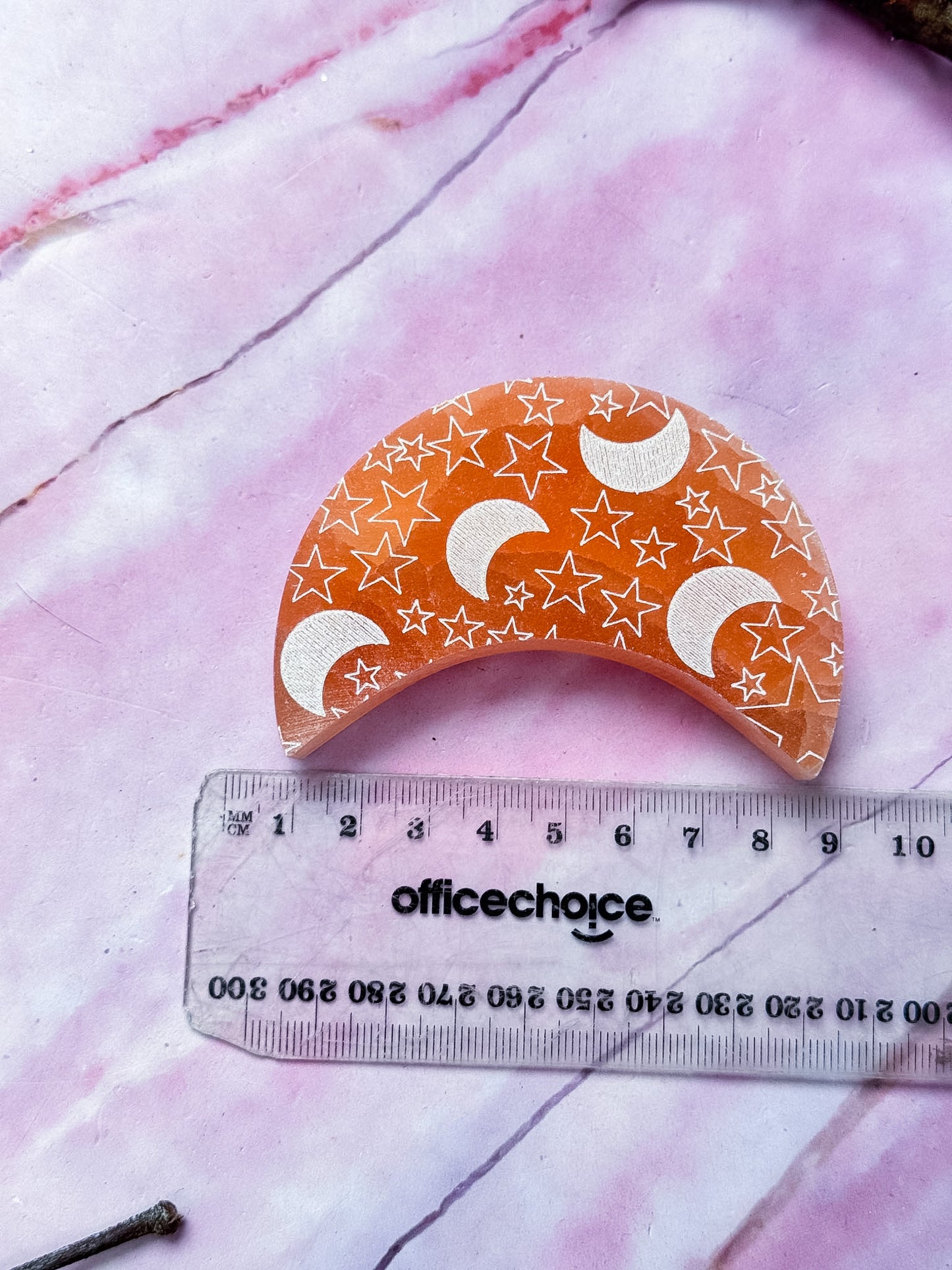 Orange Selenite Moon
