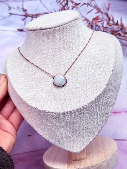 Rose Gold Moonstone Necklace