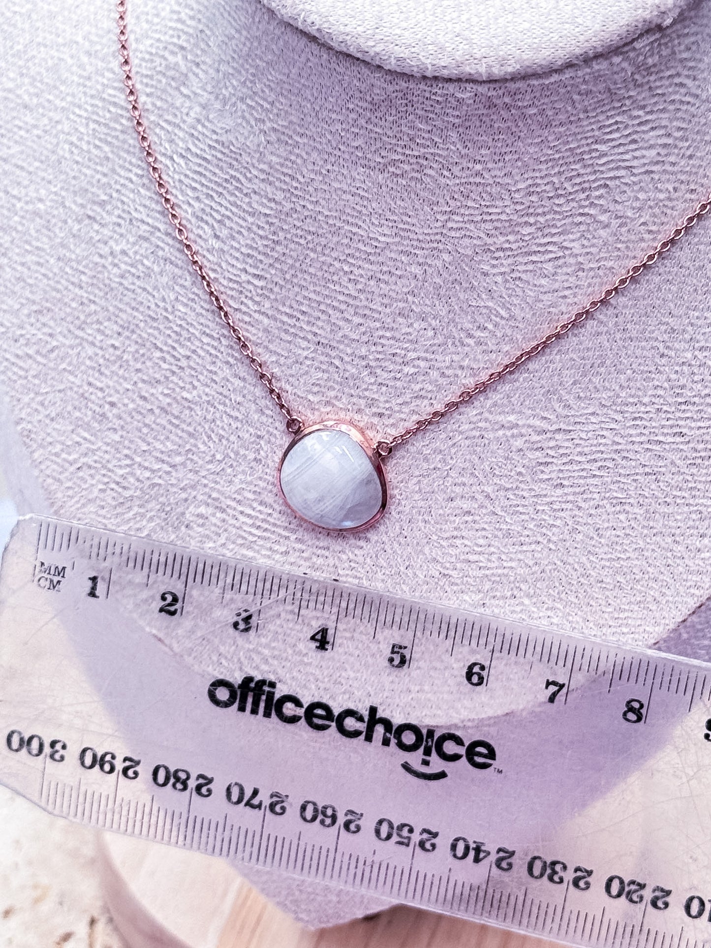 Rose Gold Moonstone Necklace