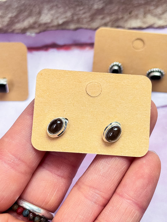 Smokey Quartz Studs