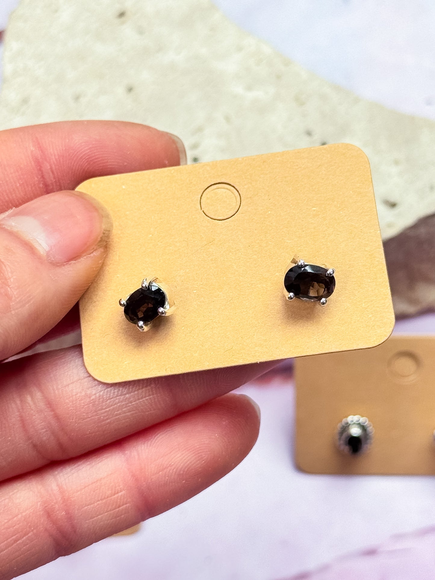 Smokey Quartz Studs