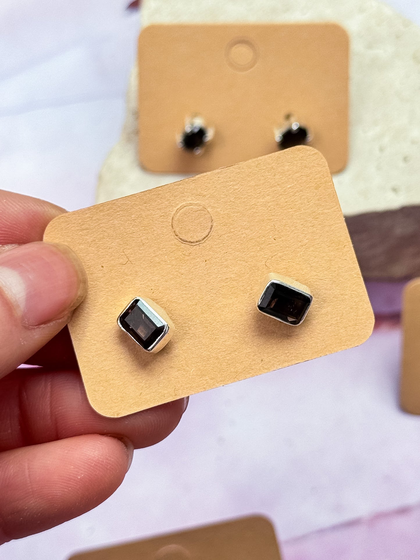 Smokey Quartz Studs