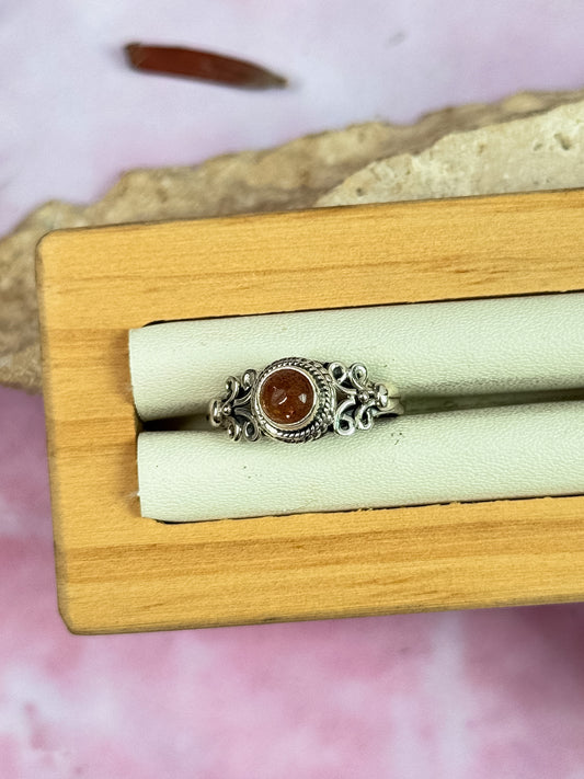 Sunstone Filigree Rings