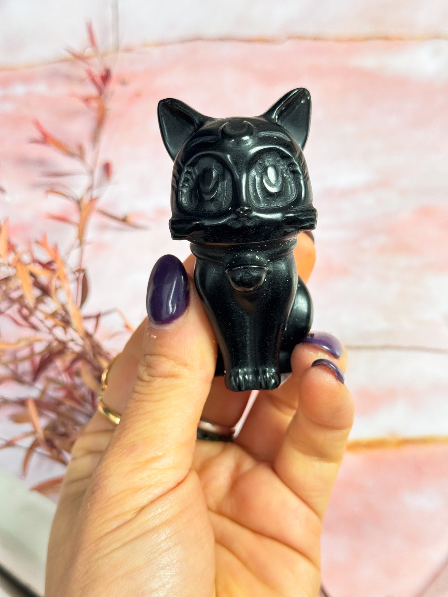 Crystal Cat Carvings