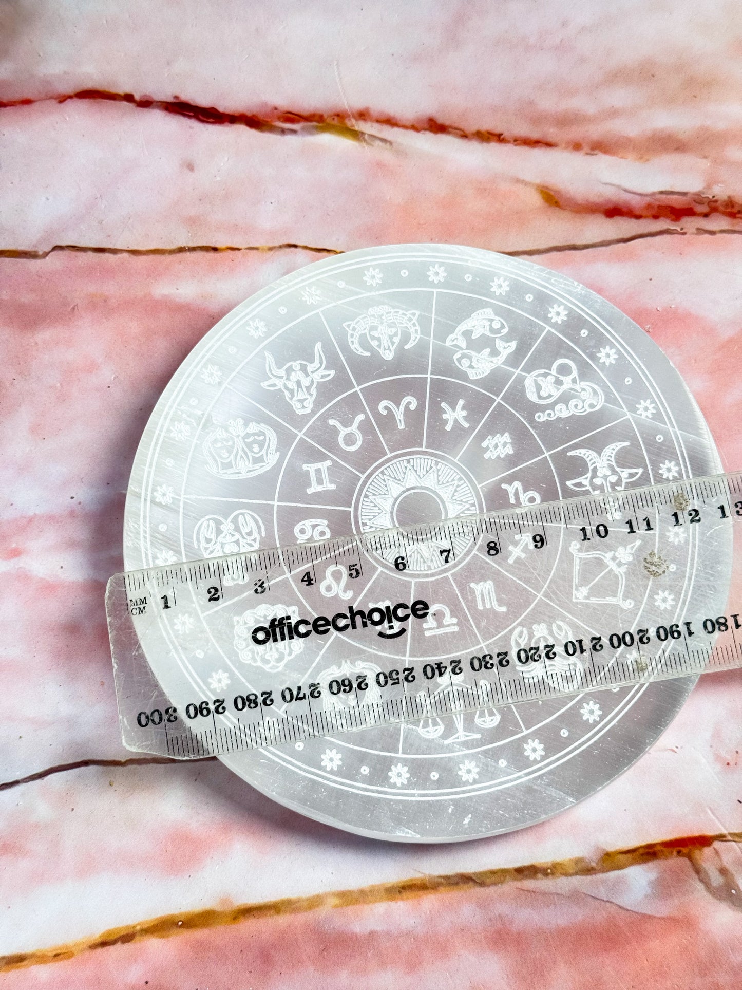 Selenite Zodiac Plates