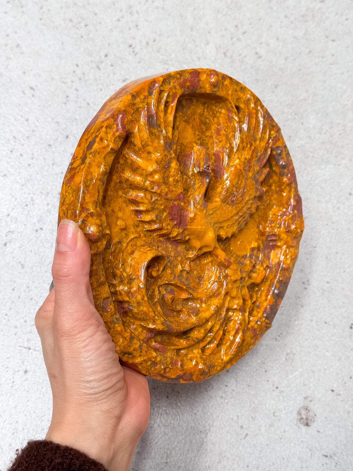 Yellow Jade Phoenix Medallion
