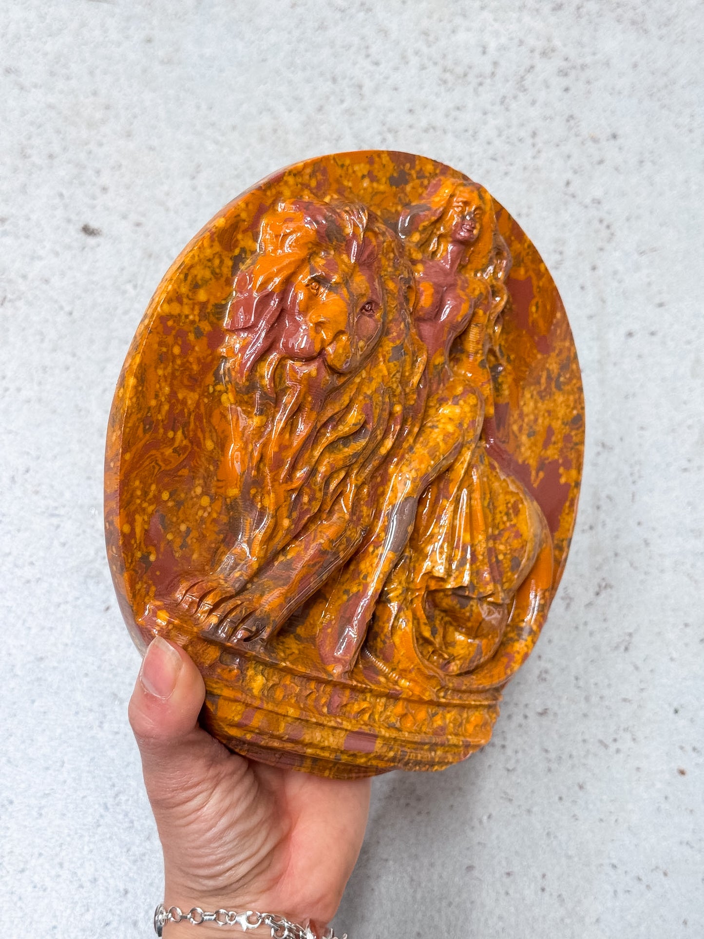 Yellow Jade Lion Medallion