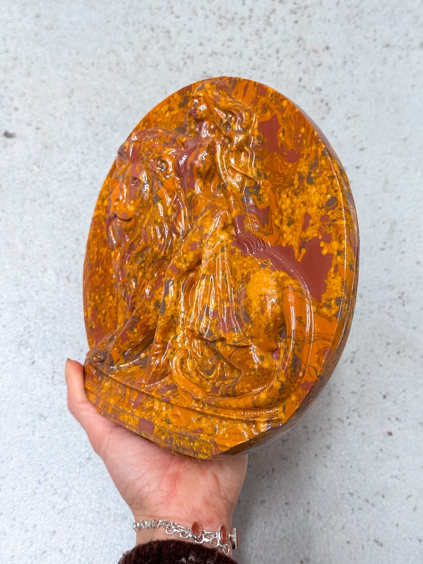 Yellow Jade Lion Medallion