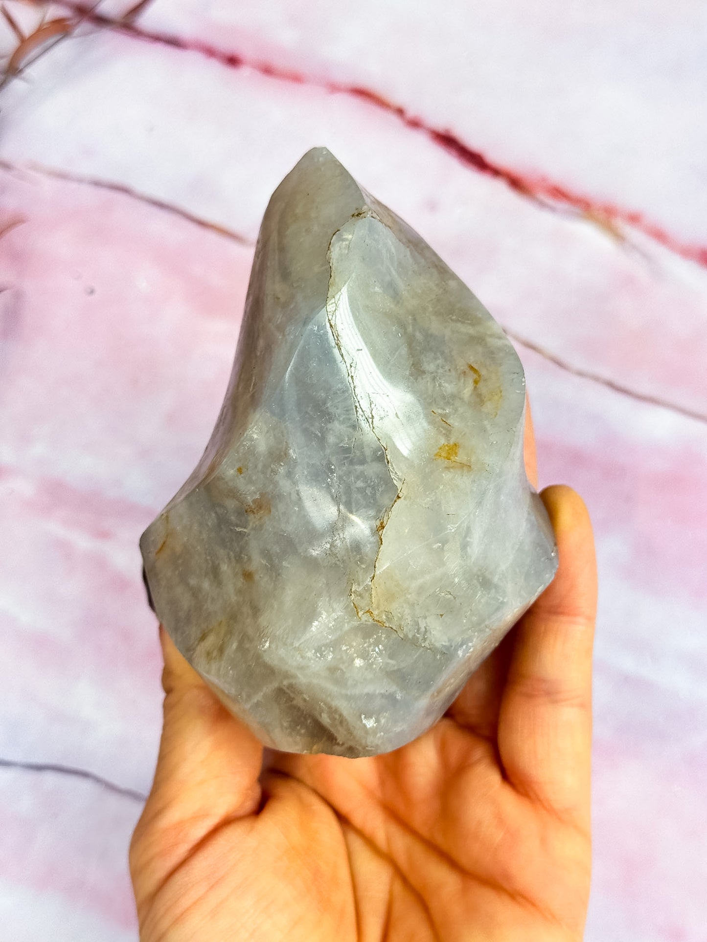 Blue Rose Quartz Flame