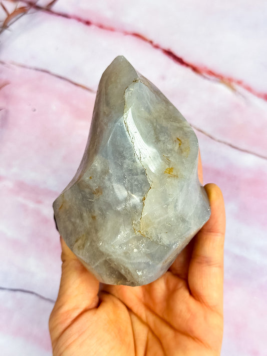 Blue Rose Quartz Flame