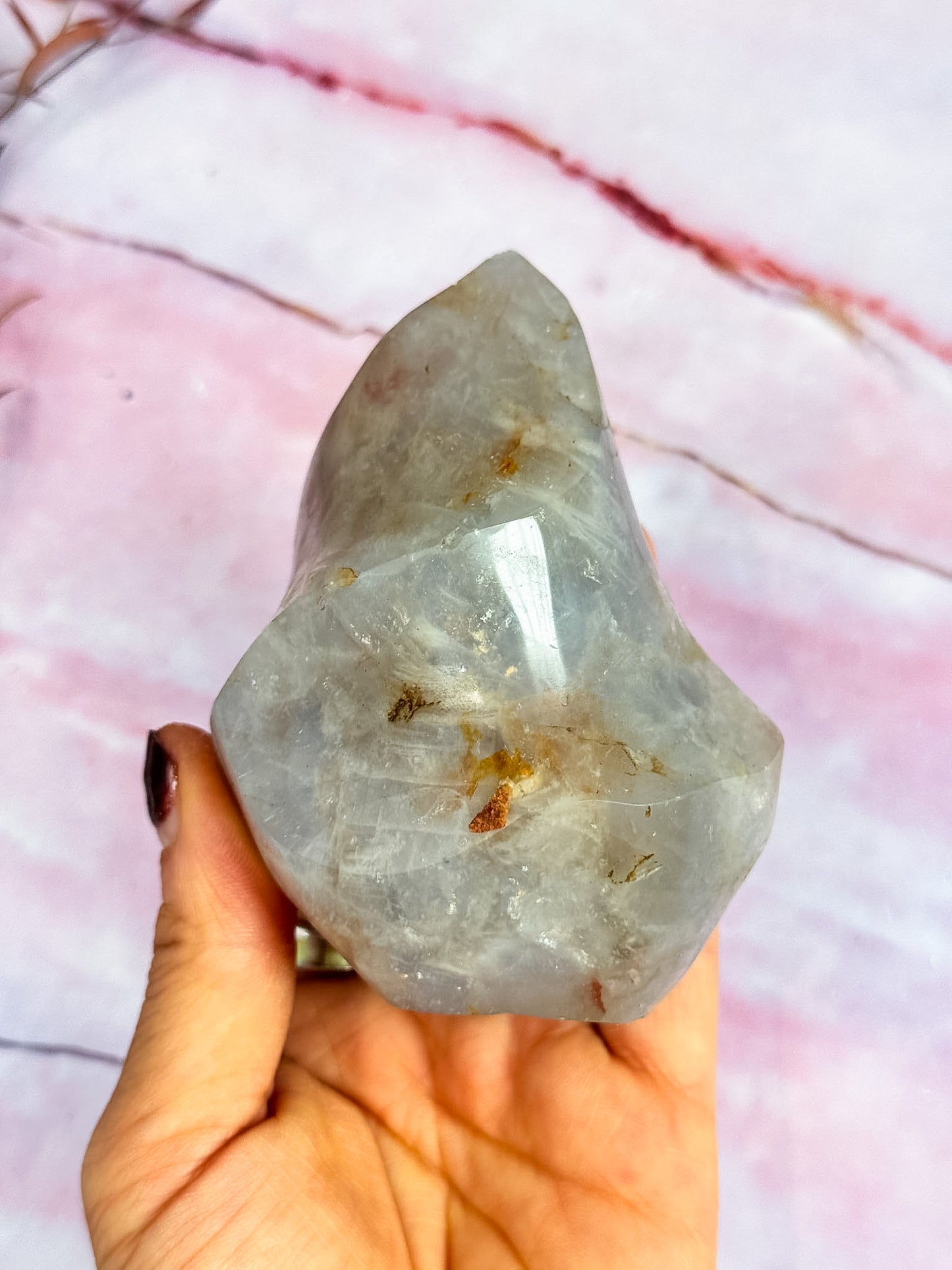 Blue Rose Quartz Flame
