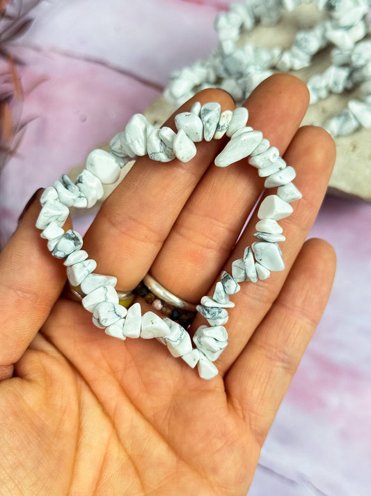 Howlite Chip Bracelets