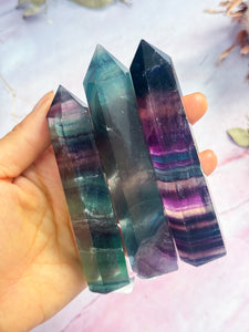 Rainbow Fluorite Points