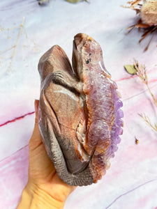 Amethyst and Crazy Lace Agate Lizard