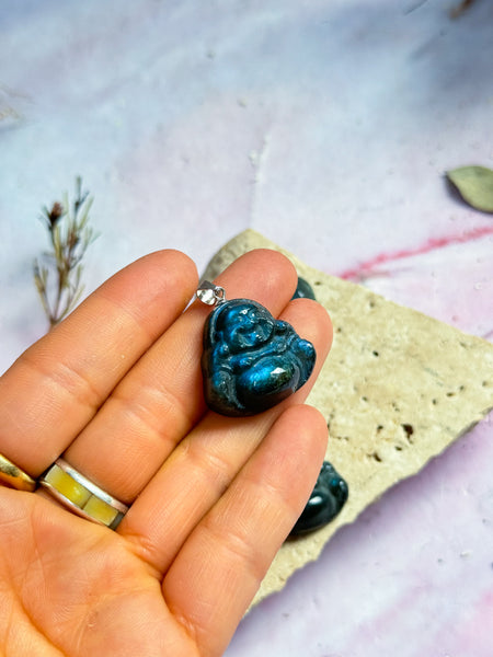 Labradorite Buddha Pendants