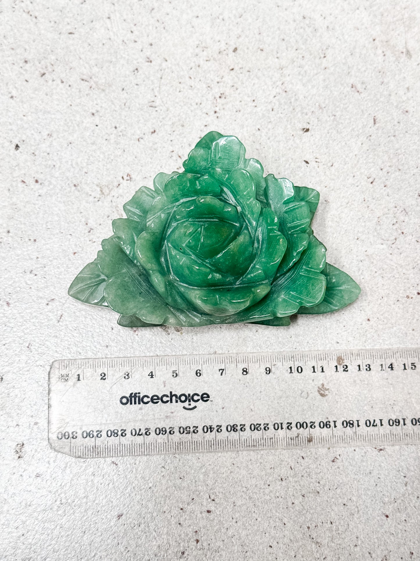 Aventurine Peony Carving