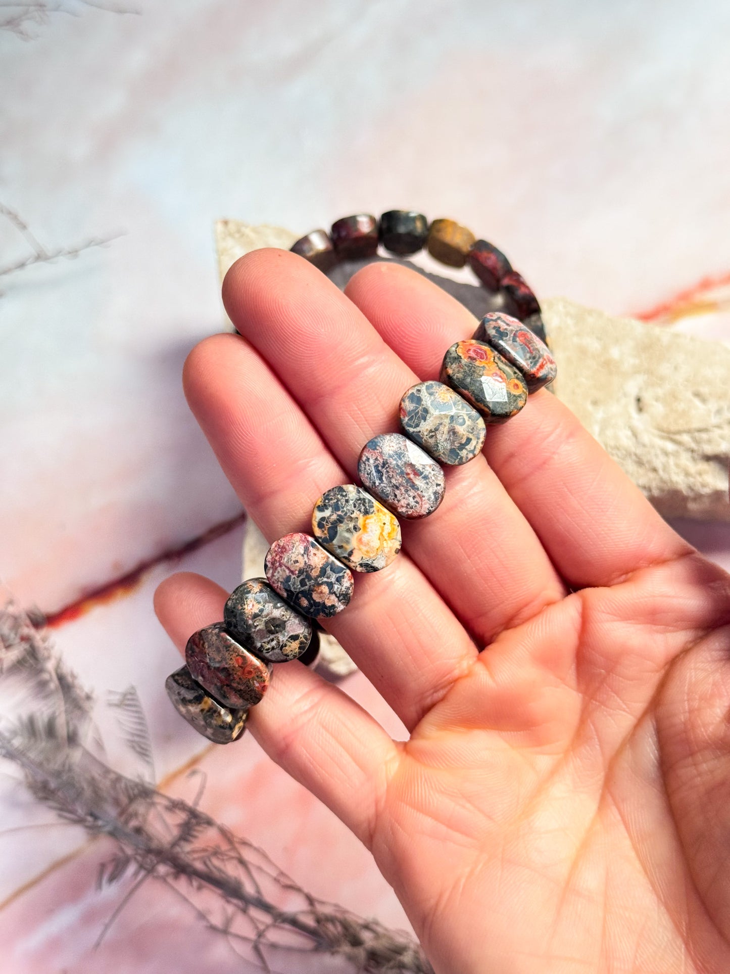 Snake Skin Jasper Faceted Bracelets
