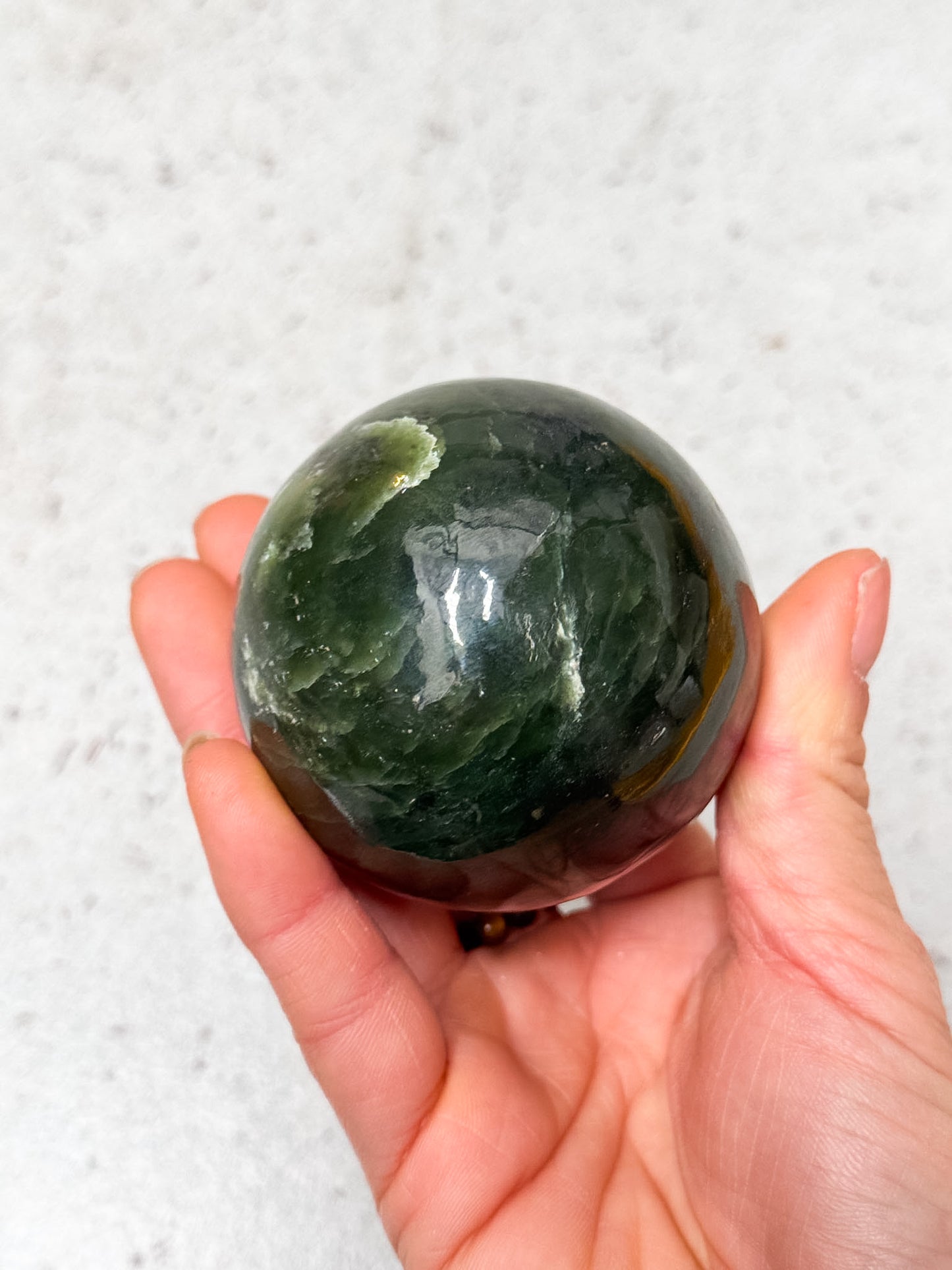 Nephrite Jade Sphere