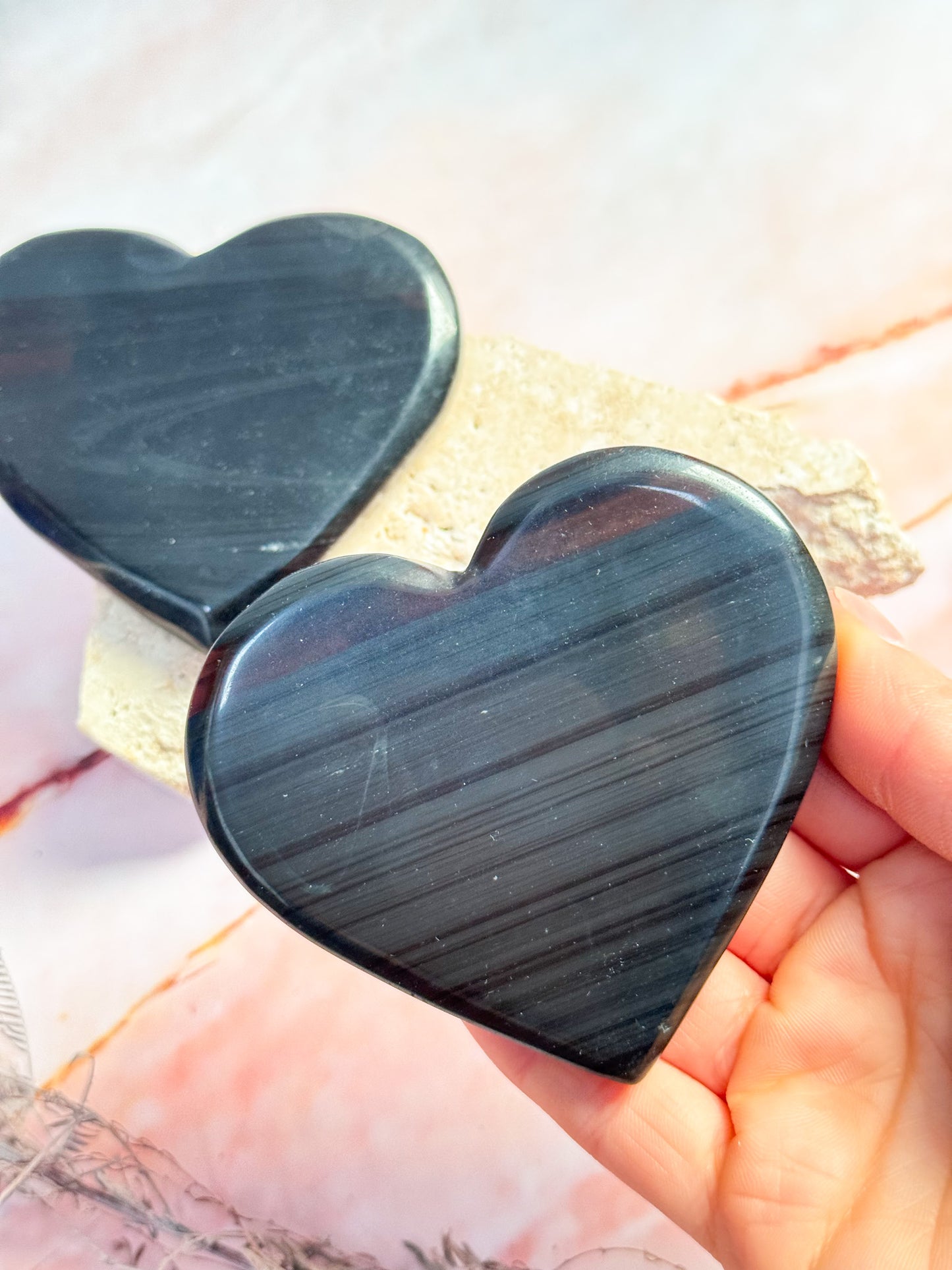 Midnight Lace Obsidian Hearts