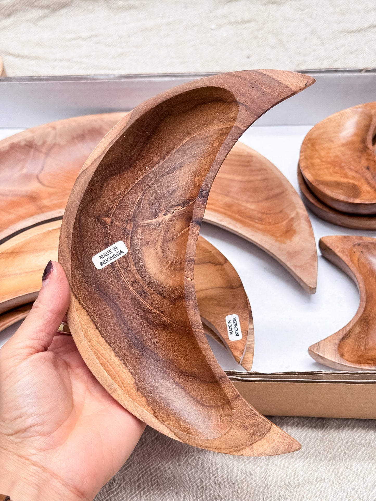 Wooden Moon Bowls