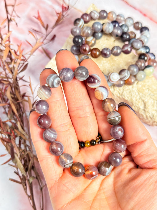 Purple Agate Bracelets