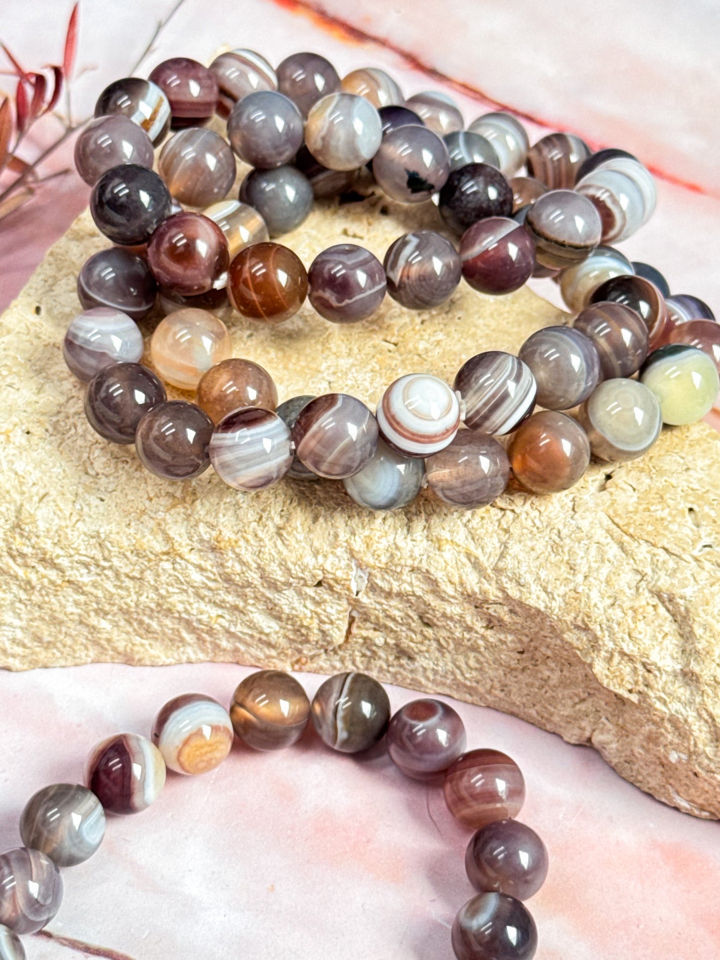 Purple Agate Bracelets