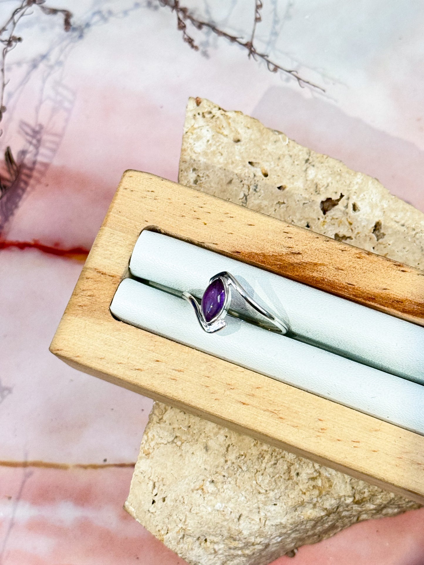 Dainty Amethyst Ring - Size 7.5