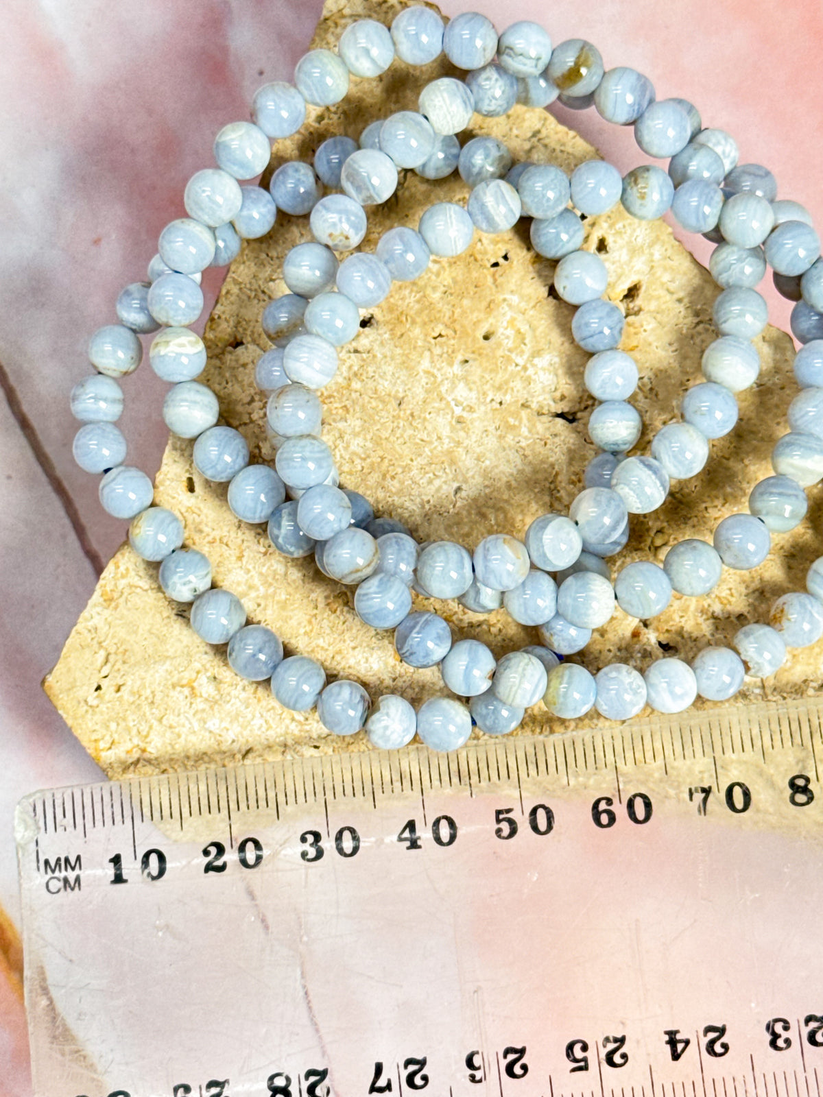 Dainty Blue Lace Agate Bracelets