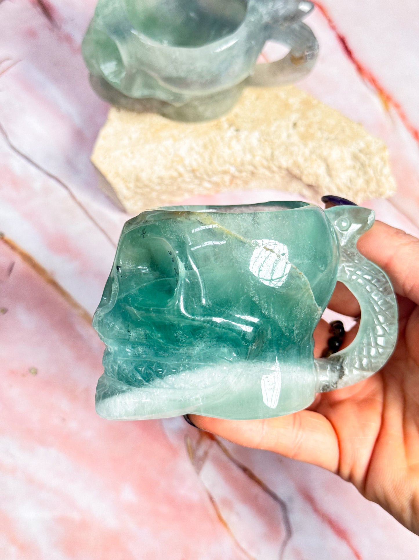 Fluorite Skull Cups