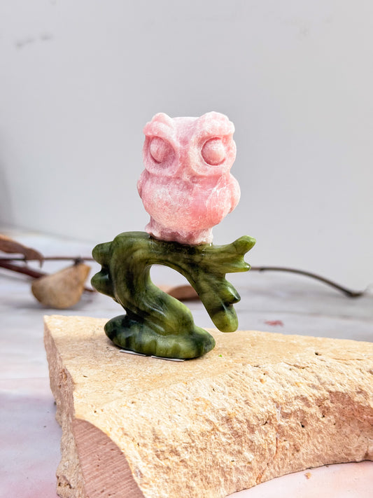 Owl on Branch Carvings