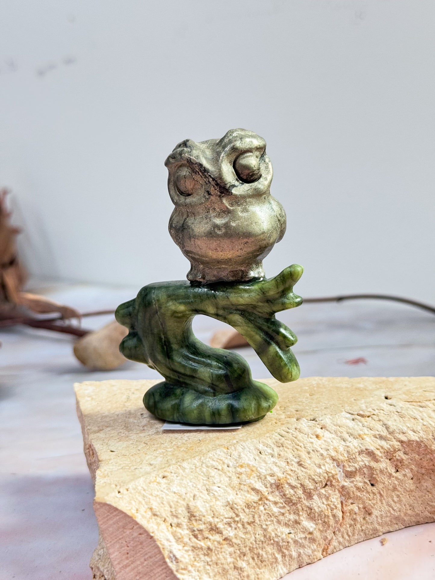 Owl on Branch Carvings