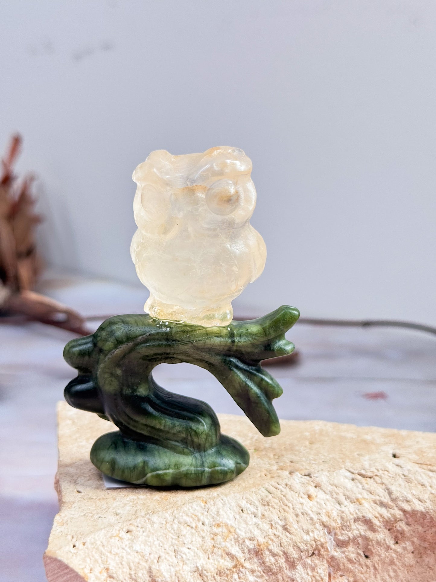 Owl on Branch Carvings