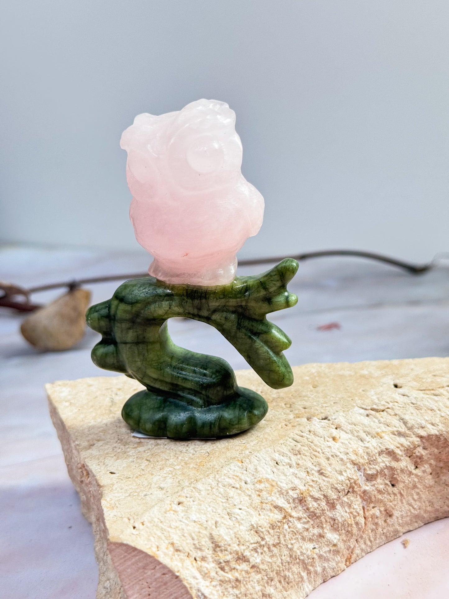 Owl on Branch Carvings