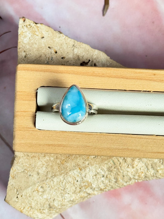 Rare Larimar Ring - Size 6.5