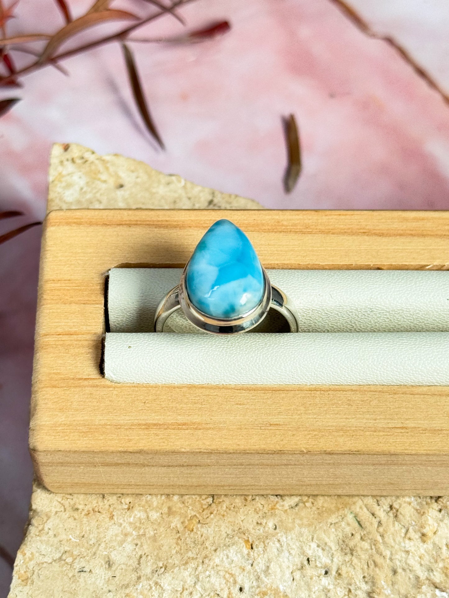 Rare Larimar Ring - Size 6.5