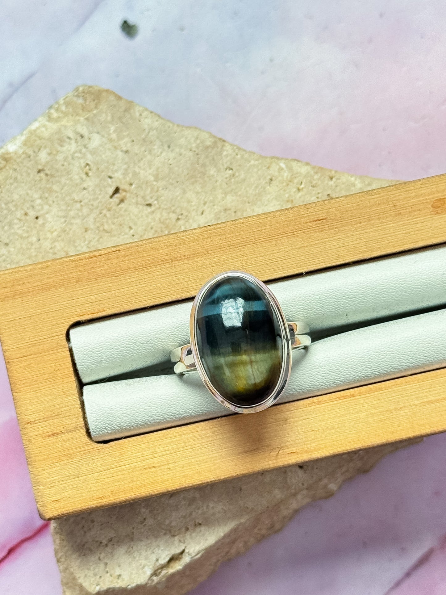 Blue Tigers Eye Rings