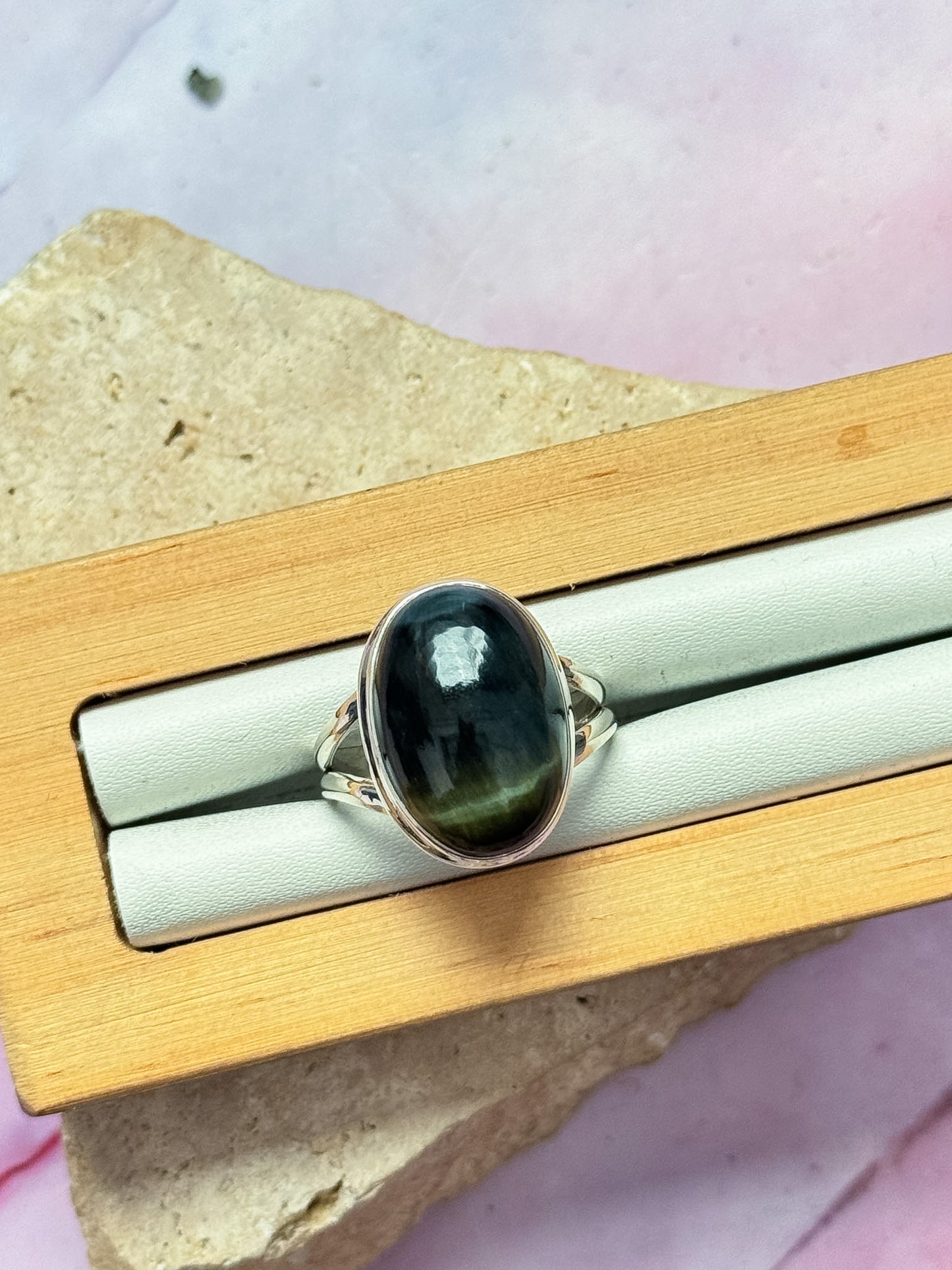 Blue Tigers Eye Rings