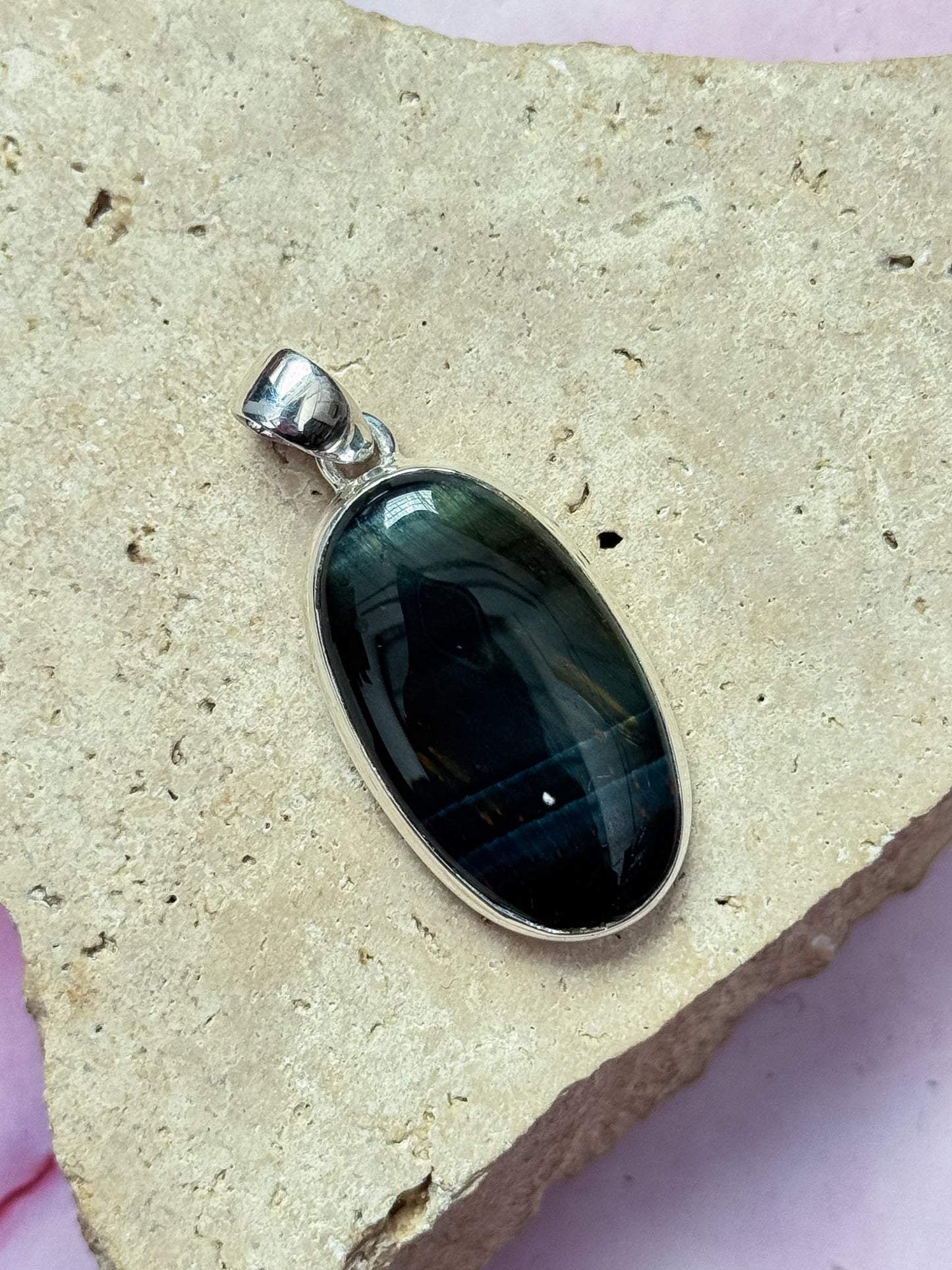 Blue Tigers Eye Pendant