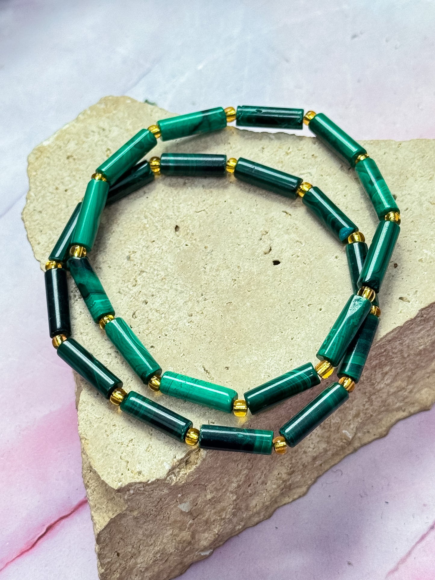 Malachite Bamboo Bracelets