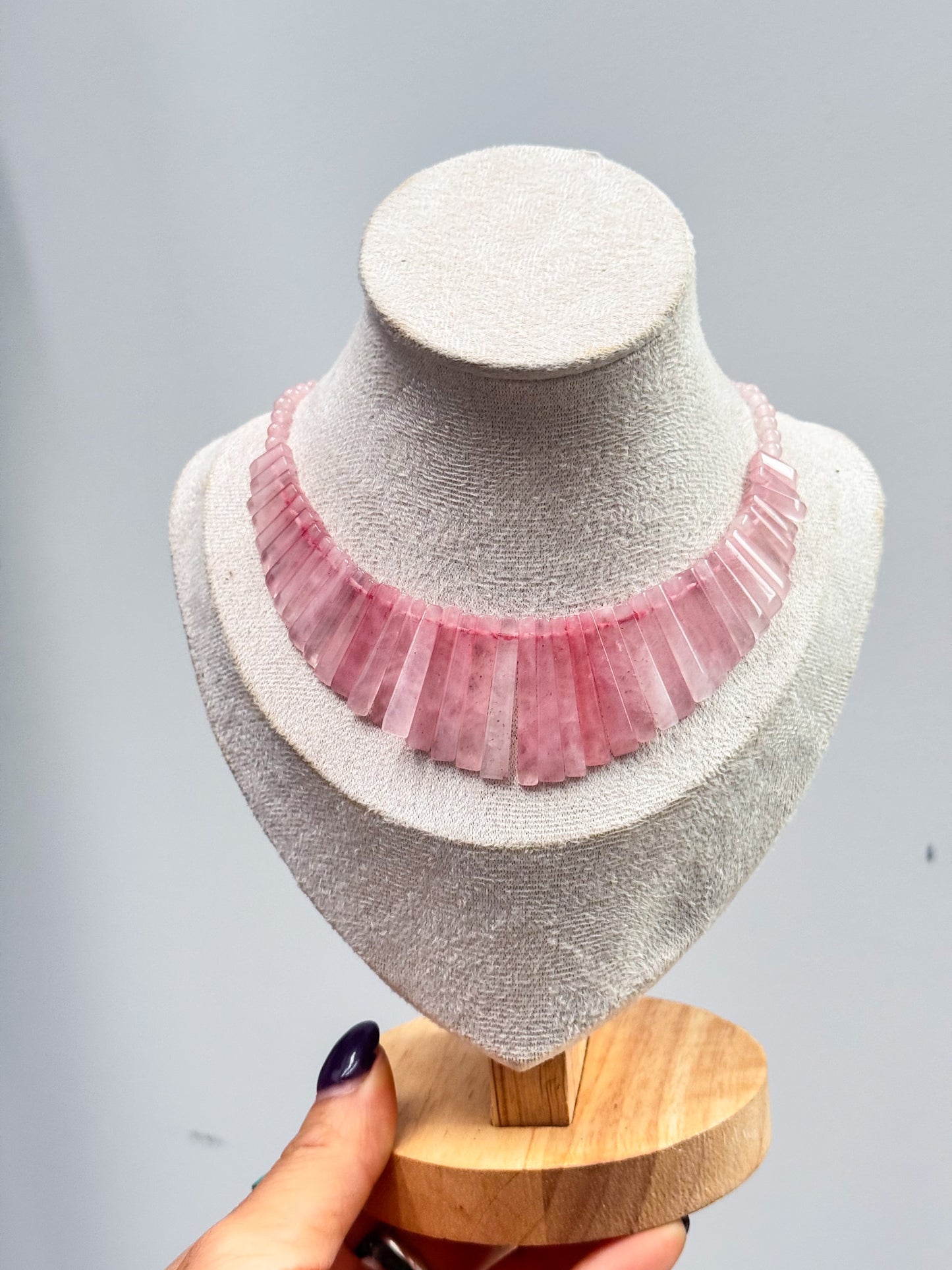 Rose Quartz Eygptian Choker